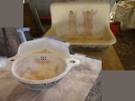 Before and after photos of resurfaced and refinished bathtubs in Austin, Texas.